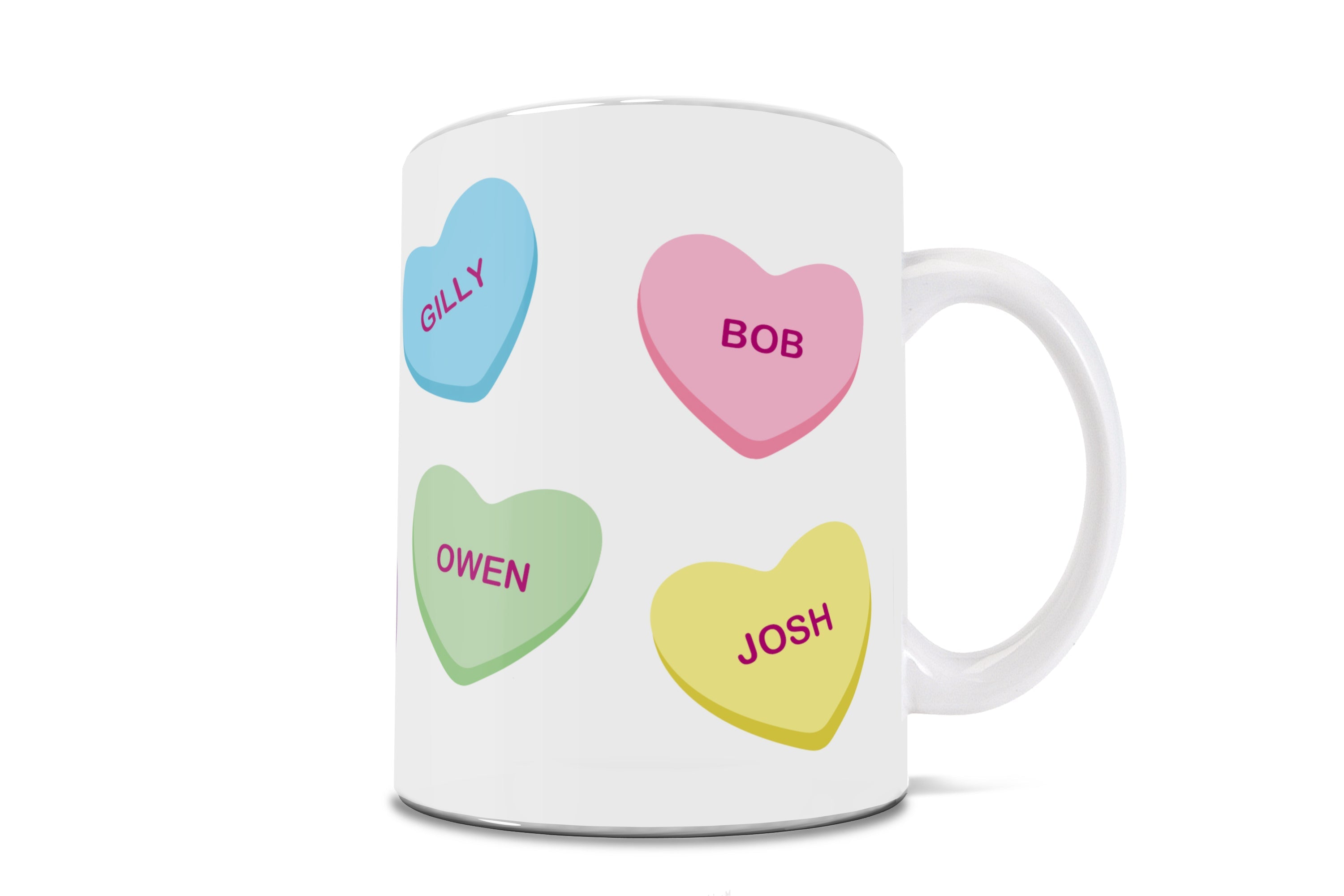 Family Collection (Grandma’s Sweethearts - Personalized) White Ceramic Mug WMUG1637